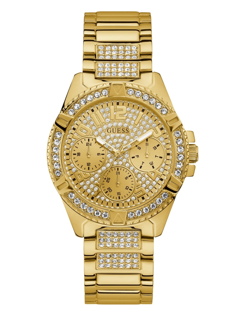 Guess Rhinestone Gold-Tone Multifunctioneel Horloge Dames Goud | 6130-AGHUR