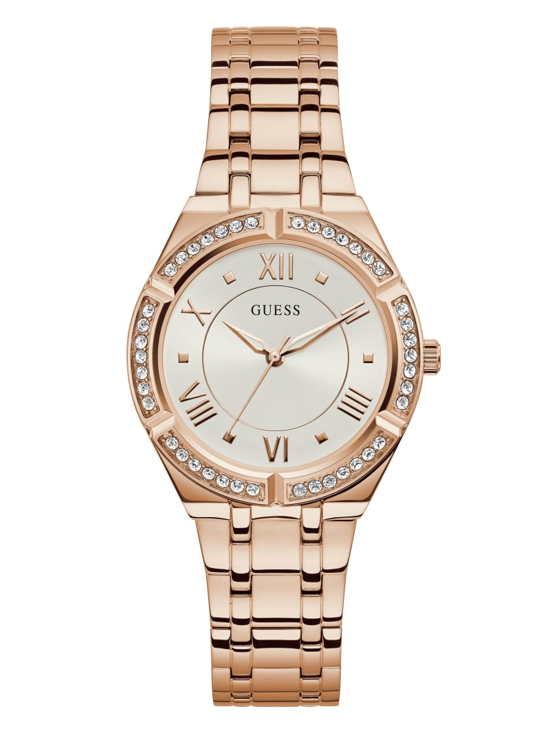 Guess Rose Gold-Tone Analog Horloge Dames Roze Goud | 2748-WITEY