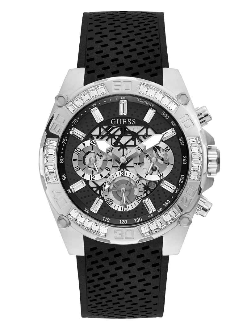 Guess Silver-Tone And Tachymeter Horloge Heren Gekleurd | 3107-DFHBL