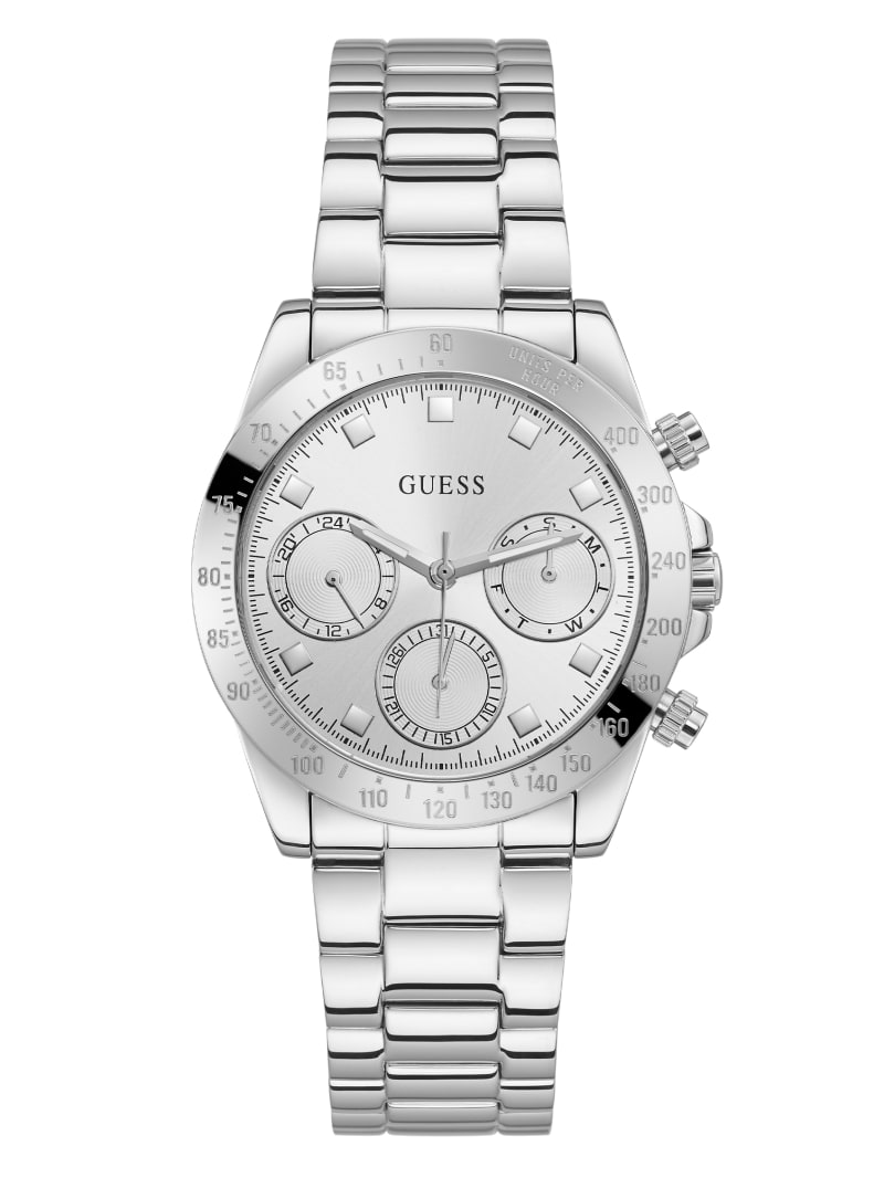 Guess Silver-Tone Multifunctioneel Horloge Dames Gekleurd | 7208-YKEWP