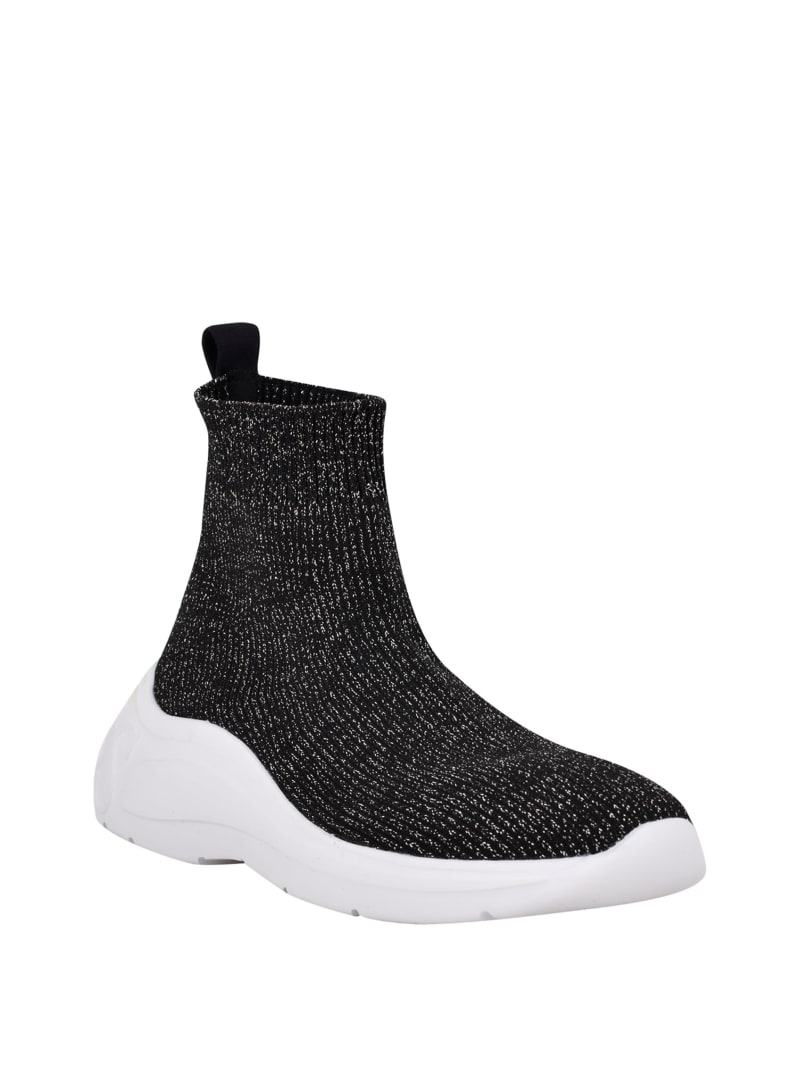 Guess Sindera Shimmer Sock Sneakers Dames Zilver | 3547-RFCBX