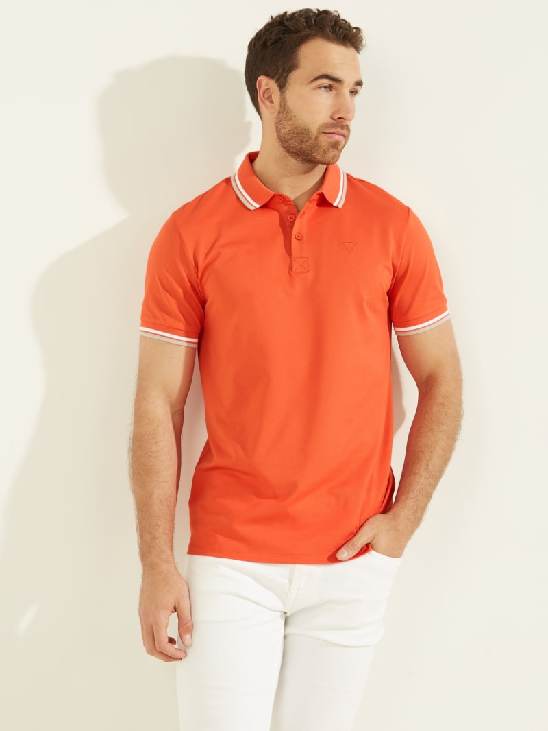 Guess Sports Pique Overhemd Heren Oranje | 9306-AMOJL