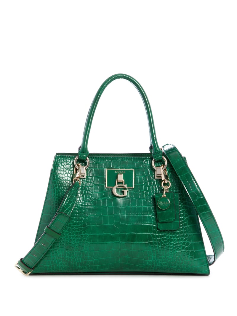 Guess Stephi Croc Girlfriend Boekentassen Dames Groen | 5729-QXKLJ