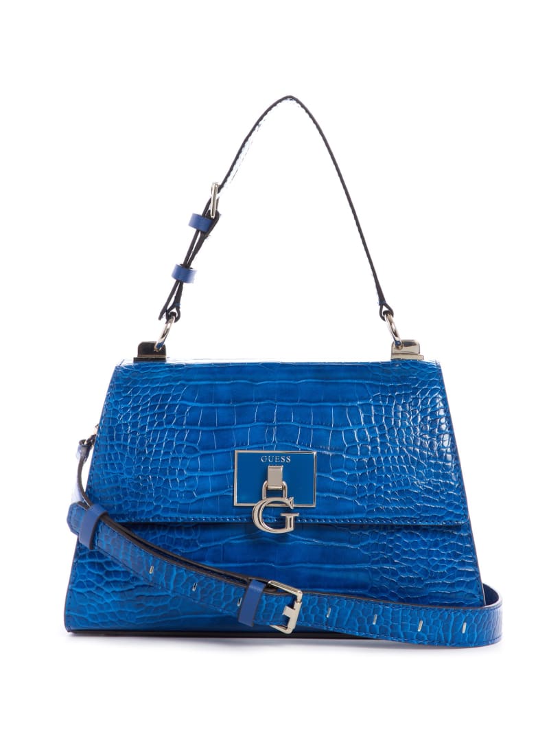 Guess Stephi-Handle Flap Boekentassen Dames Blauw | 7235-AJOIG