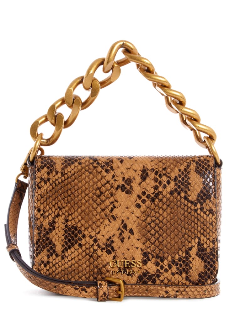 Guess Tullia Python Crossbodytassen Dames Bruin | 9687-HBXKA