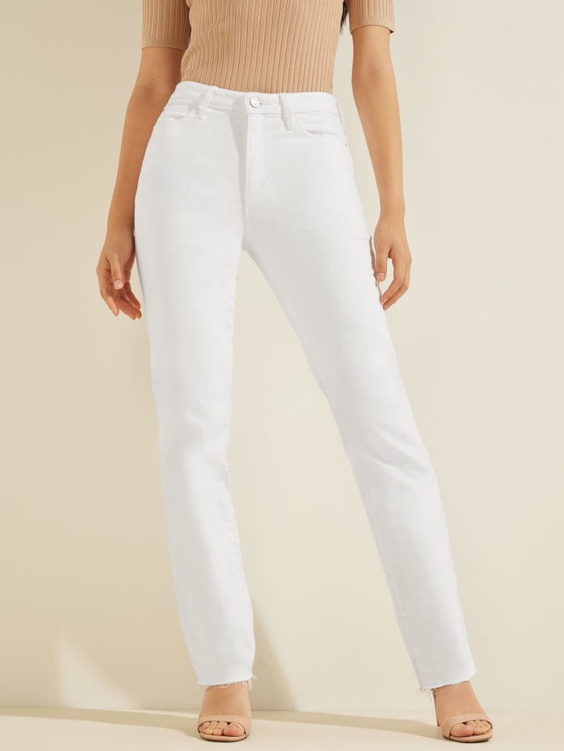 Guess 1981 Straight Broek Dames Wit | 7390-YCJME