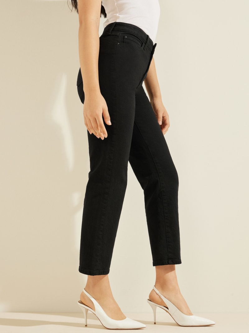 Guess 1981 Straight Broek Dames Zwart | 3920-FHJWP