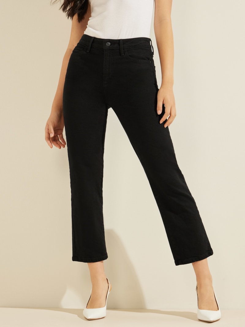 Guess 1981 Straight Broek Dames Zwart | 3920-FHJWP