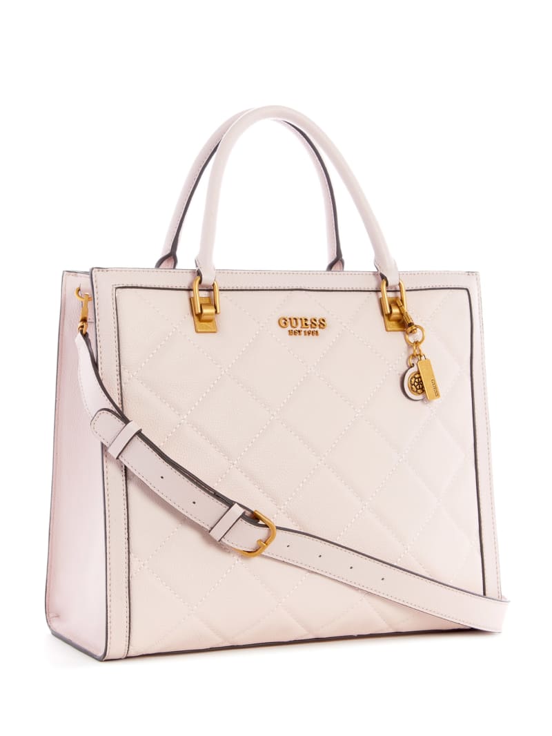 Guess Abey Quilted Elite Tote Tassen Dames Roze | 0285-FOJWE