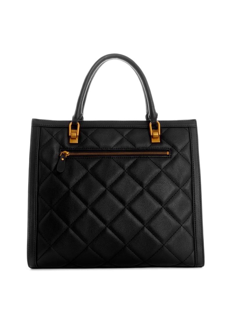 Guess Abey Quilted Elite Tote Tassen Dames Zwart | 3045-NEPDS