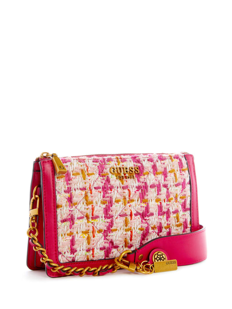 Guess Abey Tweed Mini Tassen Dames Roze | 3017-SGZUH