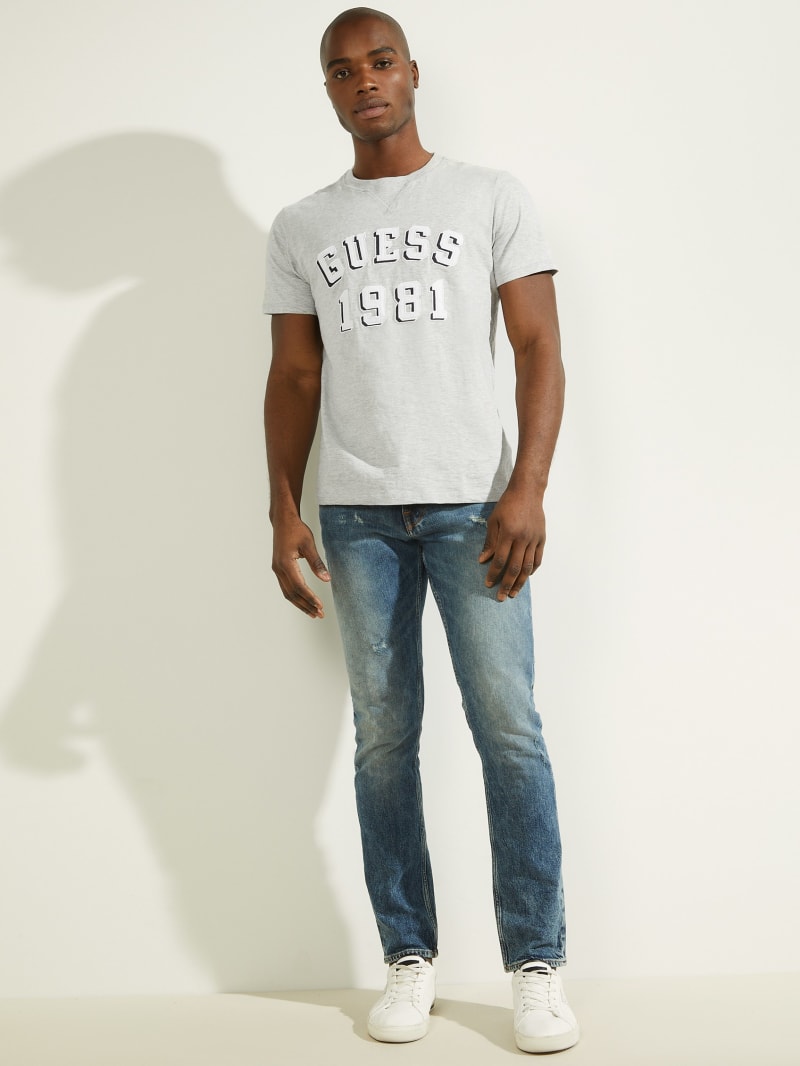 Guess Academy Tee T-shirts Heren Lichtgrijs | 6543-TNSWO