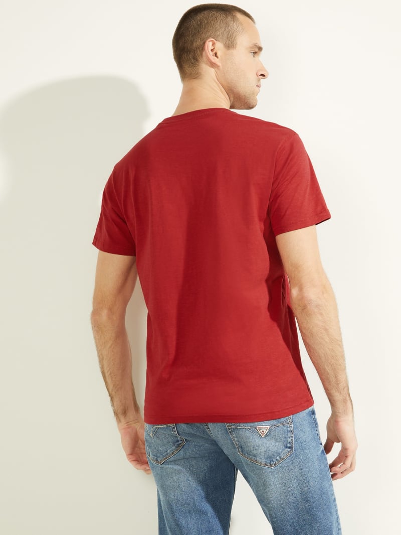 Guess Academy Tee T-shirts Heren Rood | 3705-CLQUY