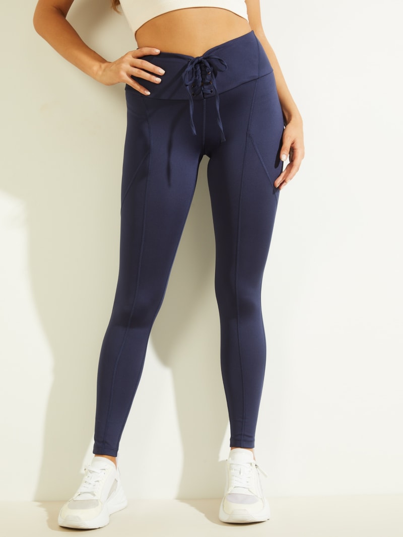 Guess Agatha Leggings Broek Dames Blauw | 5619-UXMZN