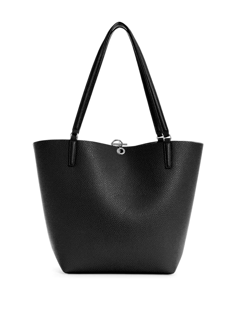 Guess Alby Toggle Tote Tassen Dames Zwart | 0397-QMOXB