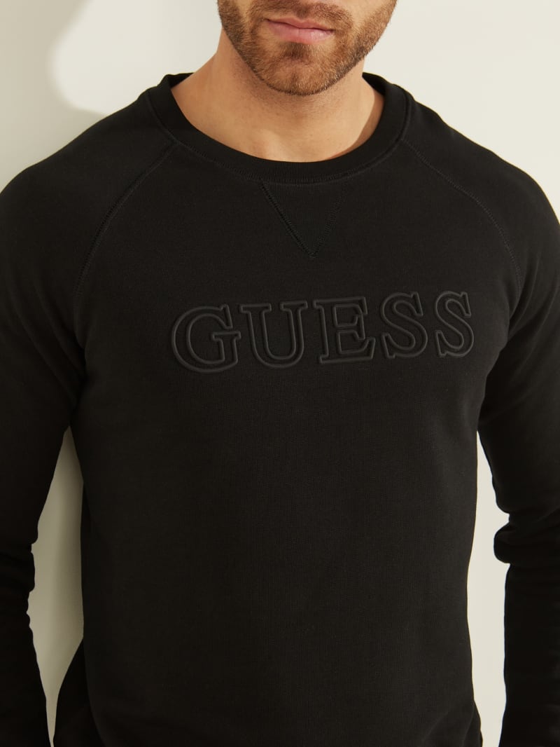 Guess Aldwin Sweatshirts Heren Zwart | 0927-SVCMZ