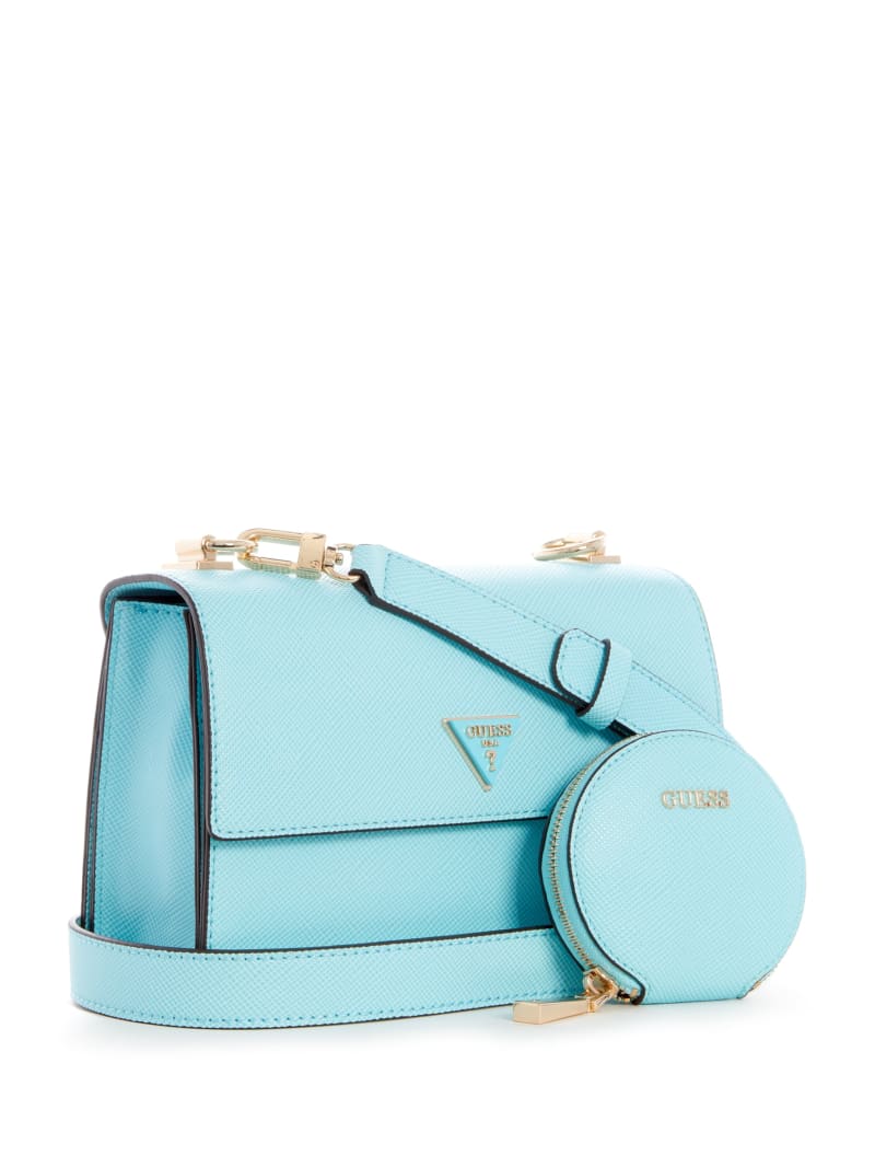 Guess Alexie Flap Crossbodytassen Dames Turquoise | 0654-HSZDF