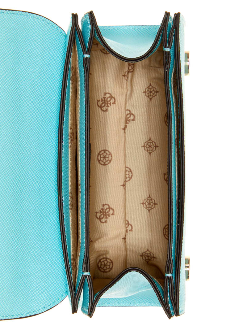 Guess Alexie Flap Crossbodytassen Dames Turquoise | 0654-HSZDF