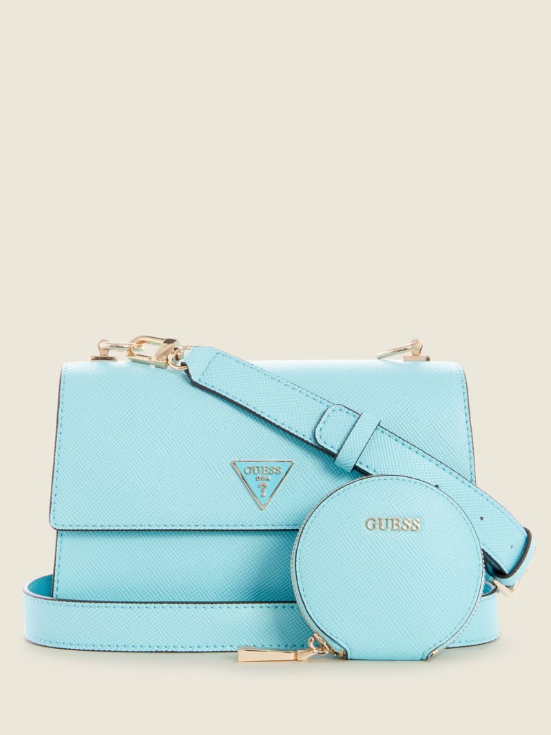 Guess Alexie Flap Crossbodytassen Dames Turquoise | 0654-HSZDF