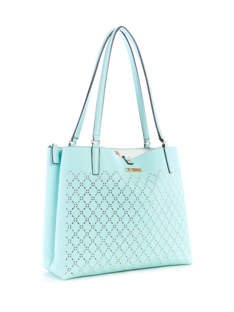 Guess Amara Society Tote Tassen Dames Turquoise | 6458-HNCEL