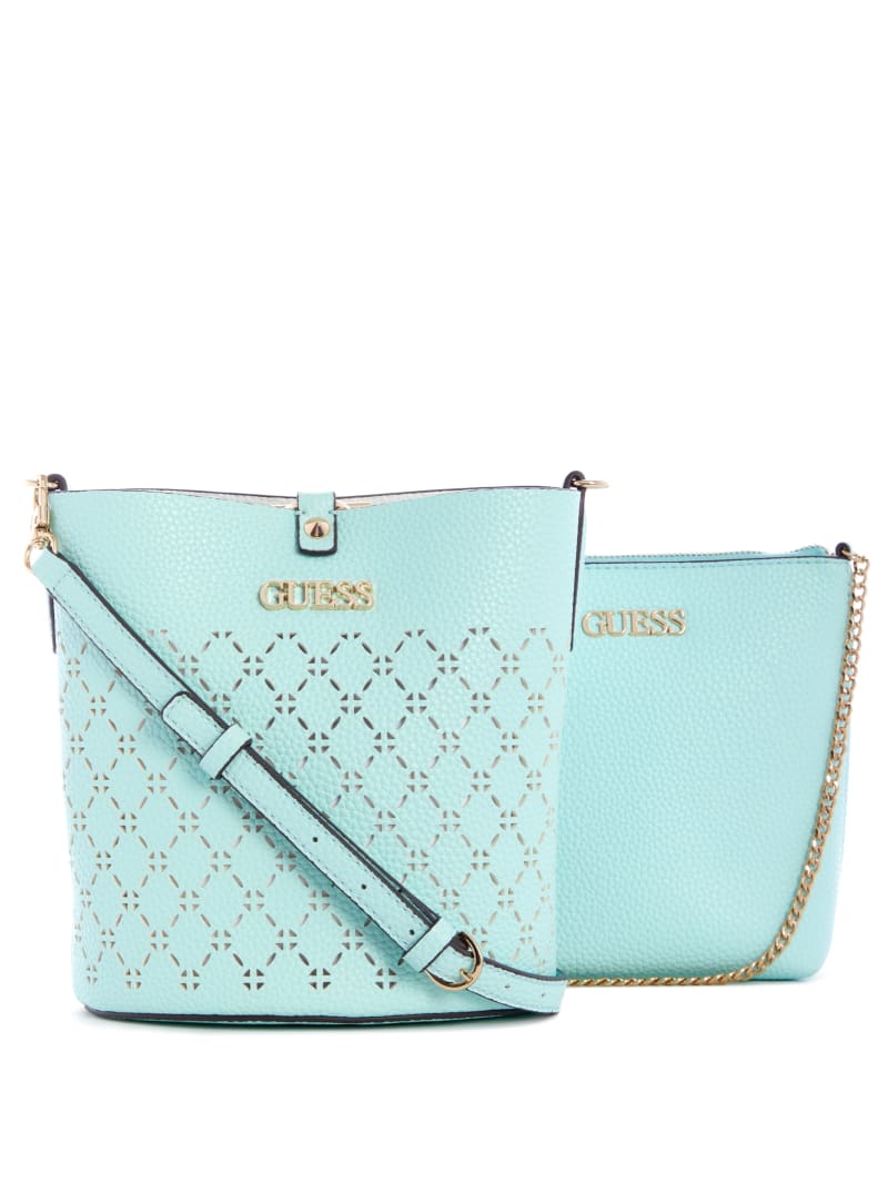 Guess Amara Tote Tassen Dames Turquoise | 8370-BDFTV