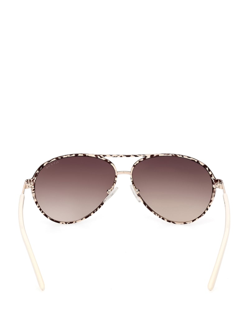 Guess Animal Print Aviator Zonnebril Dames Rood | 6145-HXLAT