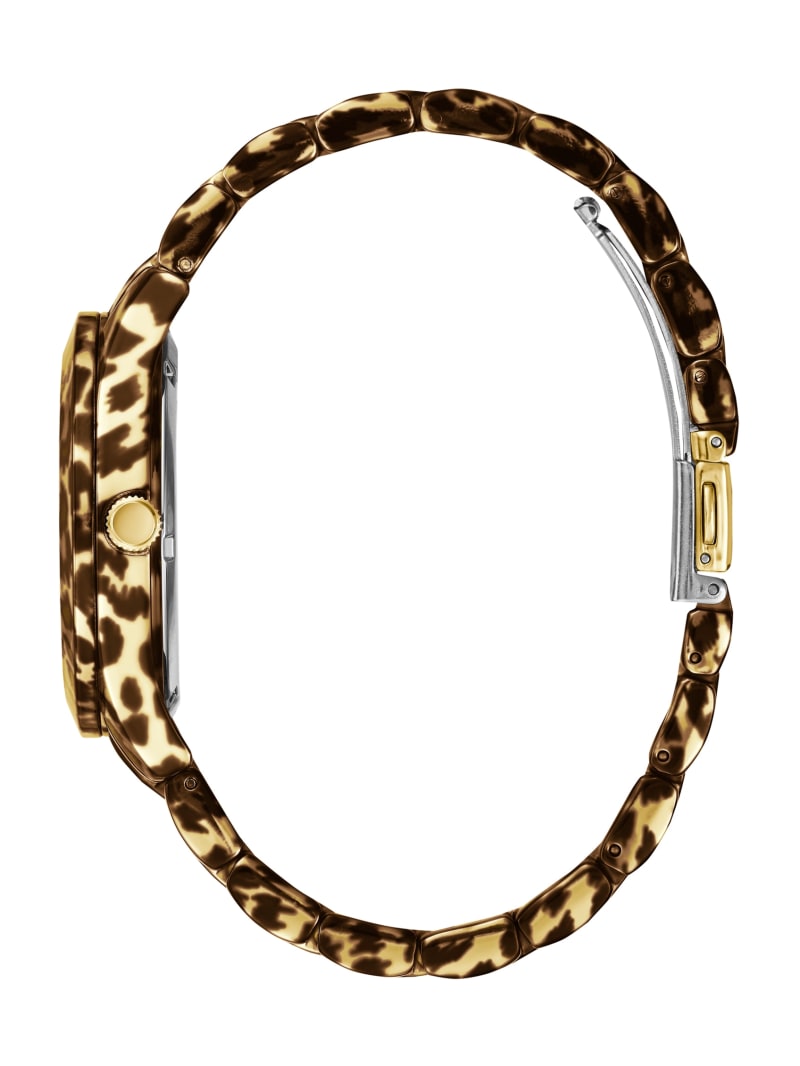 Guess Animal Print Gold-Tone Horloge Dames Gekleurd | 0916-EZOLV