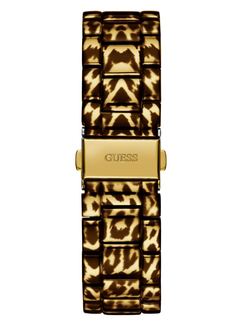 Guess Animal Print Gold-Tone Horloge Dames Gekleurd | 0916-EZOLV