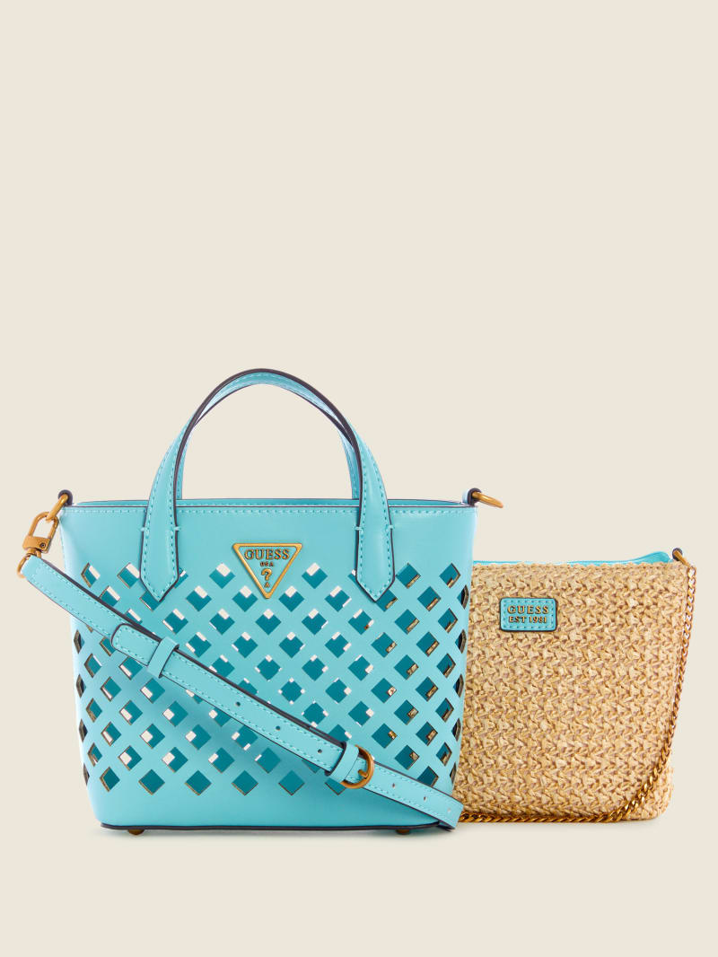 Guess Aqua Mini Tassen Dames Turquoise | 4752-SJCXM