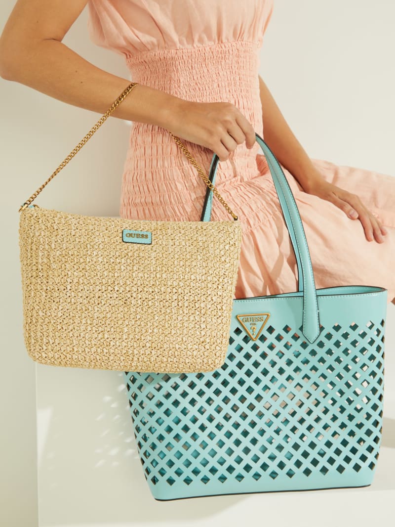 Guess Aqua Tote Tassen Dames Turquoise | 9541-SGOYE