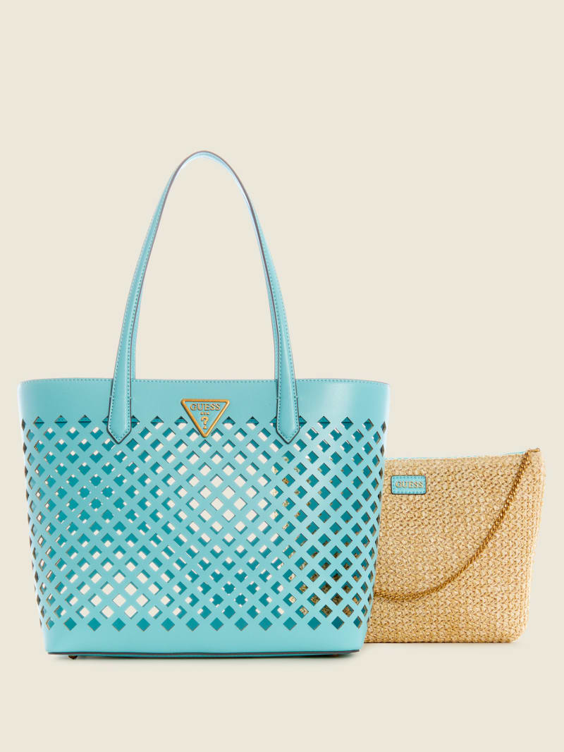 Guess Aqua Tote Tassen Dames Turquoise | 9541-SGOYE