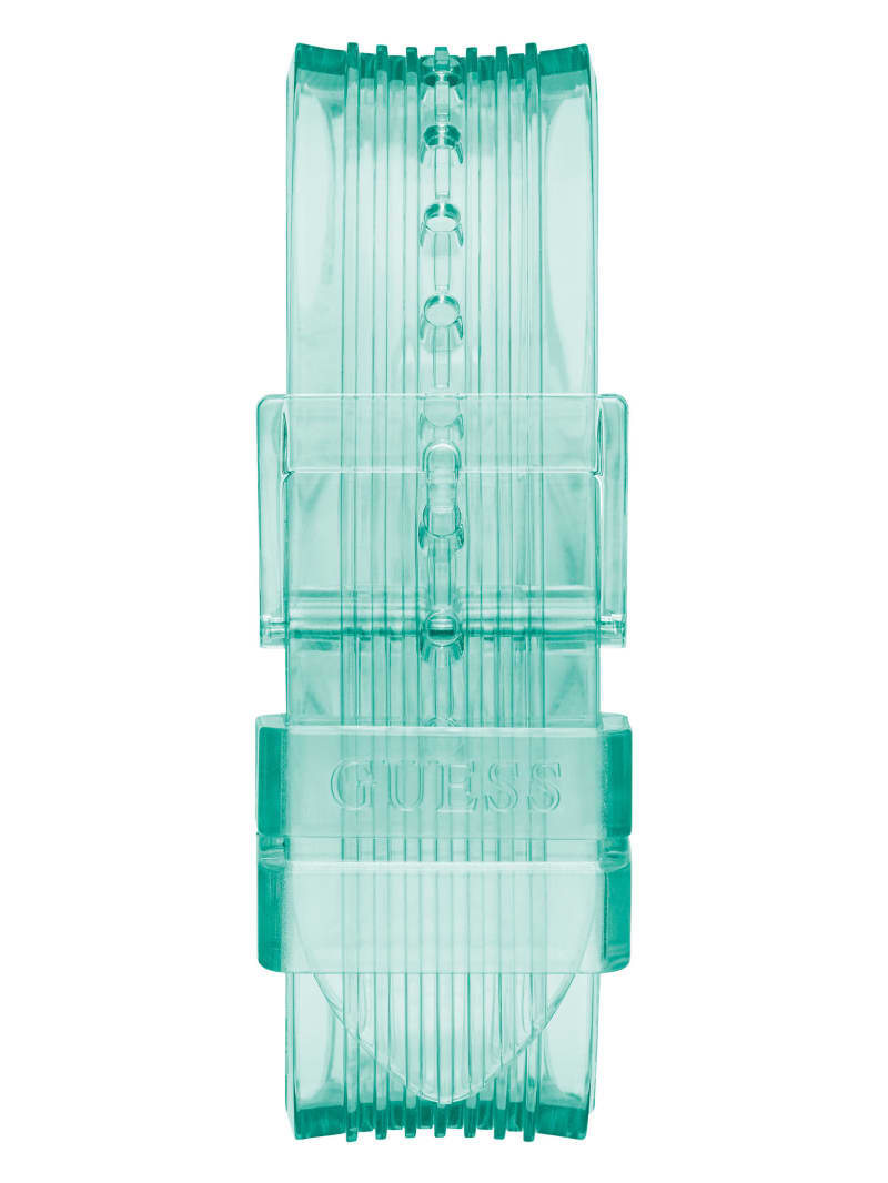 Guess Aqua Transparent Multifunctioneel Horloge Dames Turquoise | 0571-YEKQP