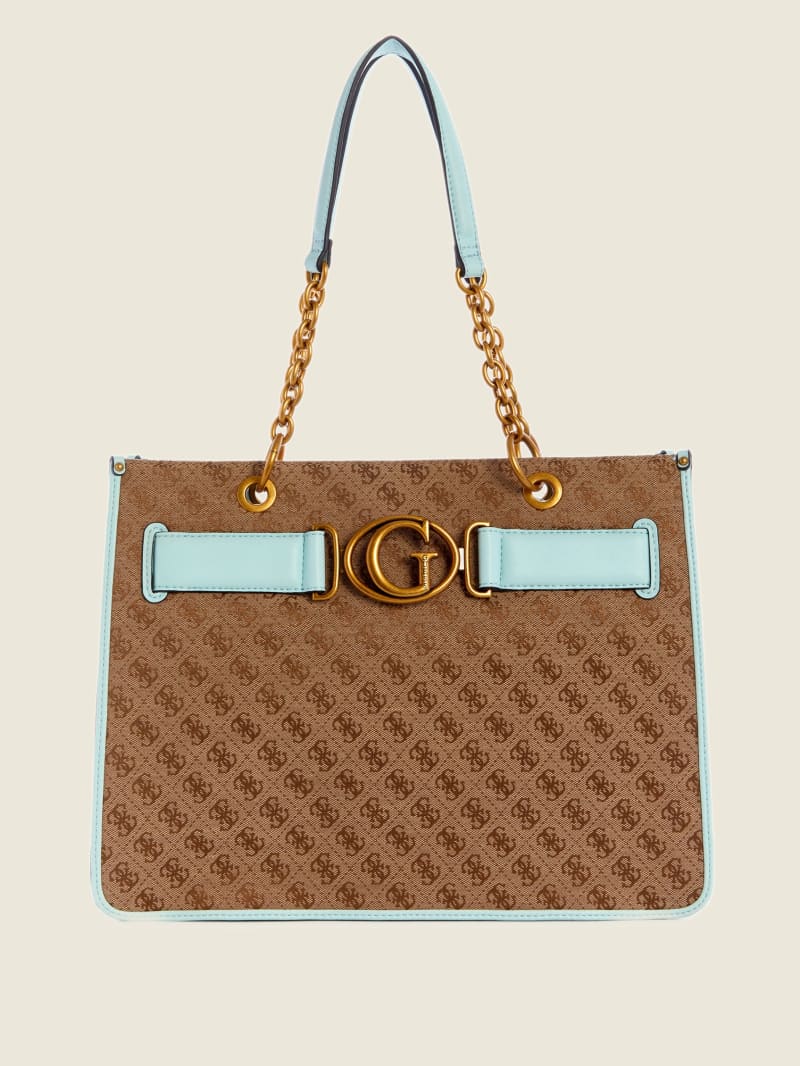 Guess Aviana Tote Tassen Dames Bruin | 9567-TCIJQ