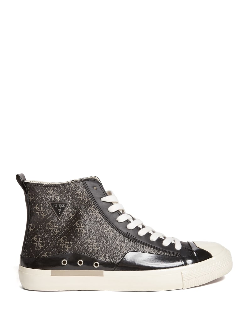 Guess Aviano High-Top Logo Sneakers Heren Zwart | 0517-IJDKL