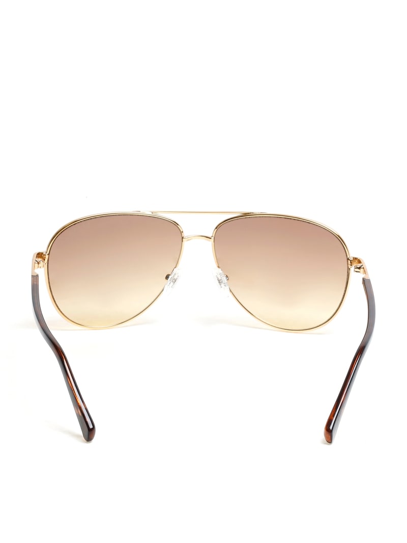 Guess Aviator Metal Zonnebril Heren Oranje | 1834-VMQLD