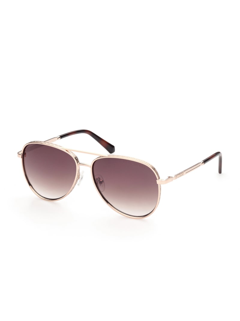 Guess Aviator Zonnebril Heren Goud | 6013-GQVET