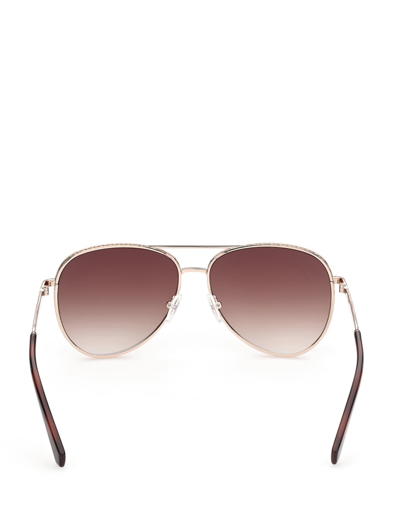 Guess Aviator Zonnebril Heren Goud | 6013-GQVET