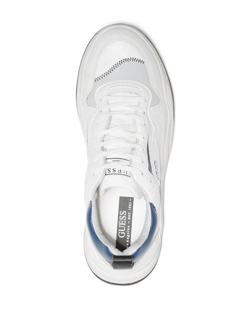 Guess Bassano Dad Sneakers Heren Wit | 9843-XUGLB