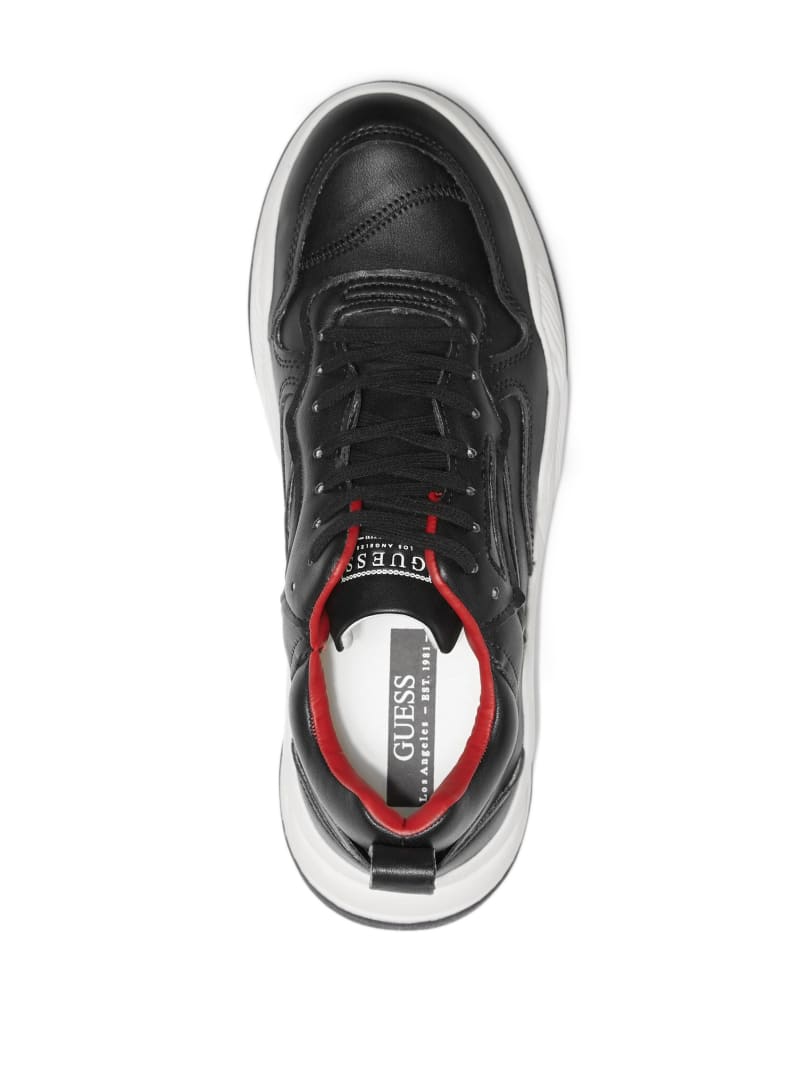 Guess Bassano Dad Sneakers Heren Zwart | 7964-HXZIP