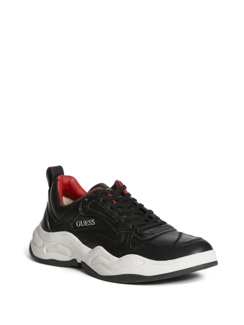 Guess Bassano Dad Sneakers Heren Zwart | 7964-HXZIP