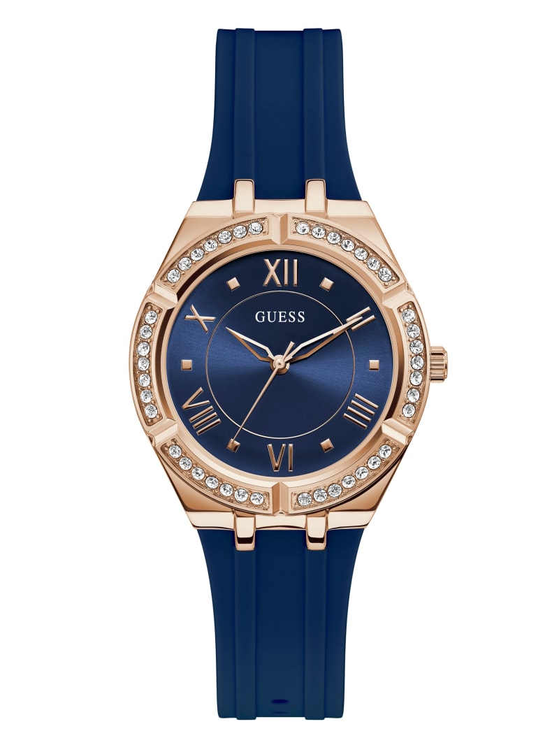 Guess Blue Siliconen Analog Horloge Dames Blauw | 5628-EBUXM