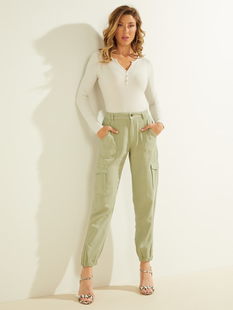 Guess Bowie Chino Cargos Broek Dames Lichtgroen | 5261-TNJIY