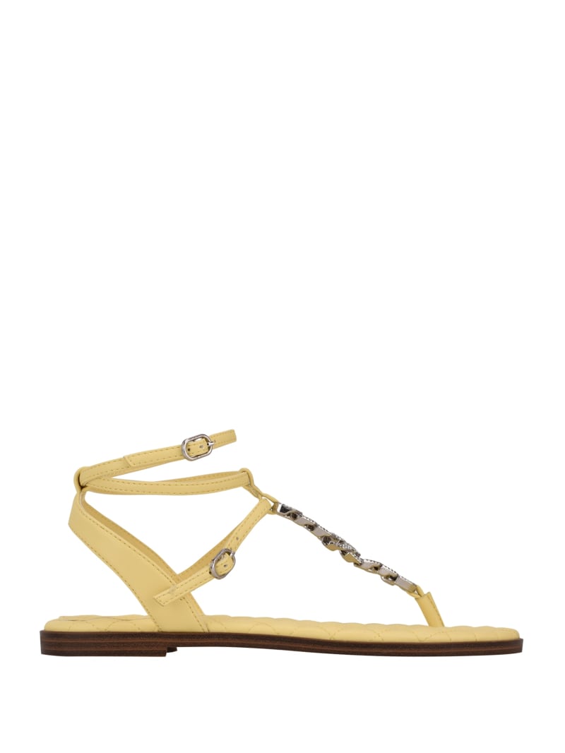 Guess Brighti Chain T-Riemen Sandalen Dames Geel | 3160-ZMWSE