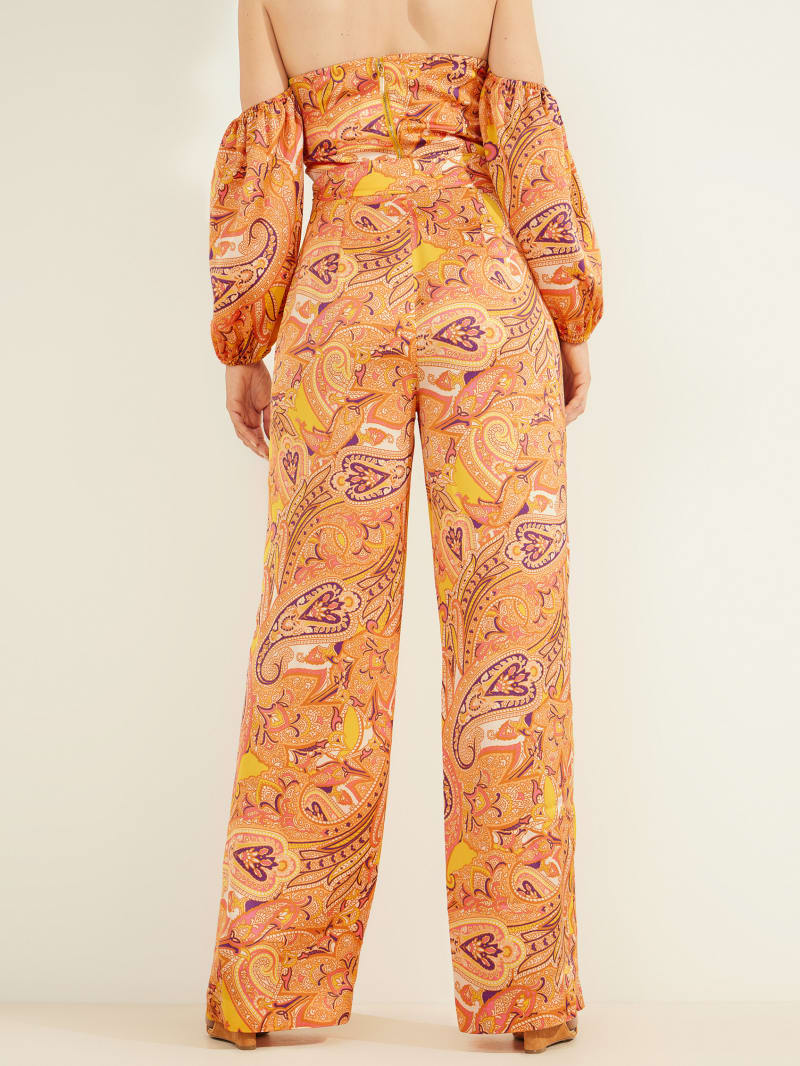 Guess Cabo Paisley Broek Dames Oranje | 6148-YFVUT