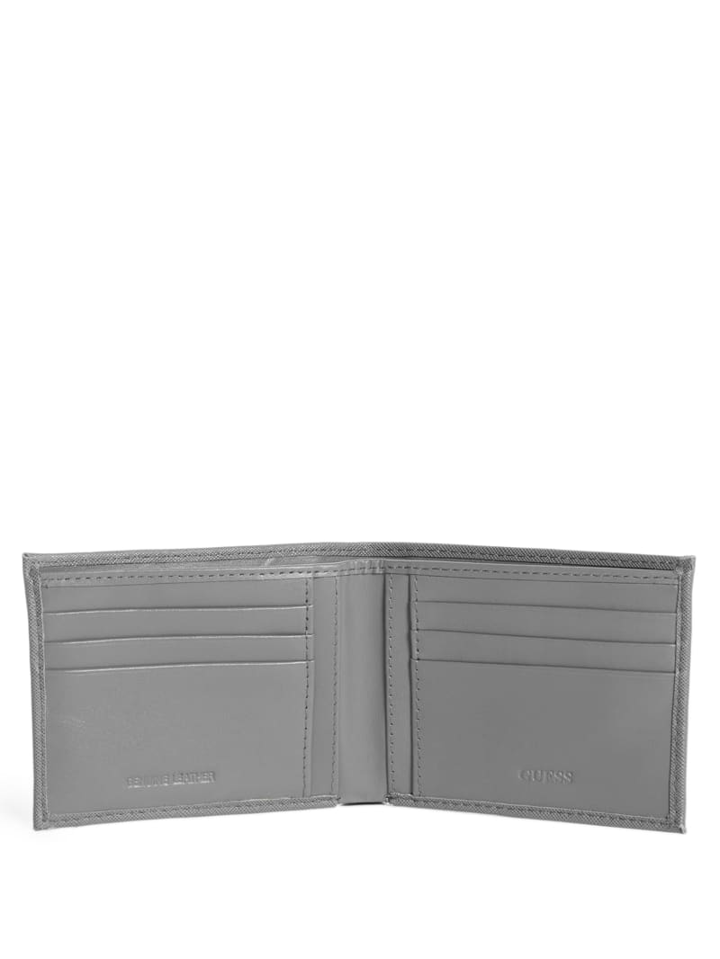 Guess Certosa Leren Billfold Tassen Heren Grijs | 3268-KWOPJ