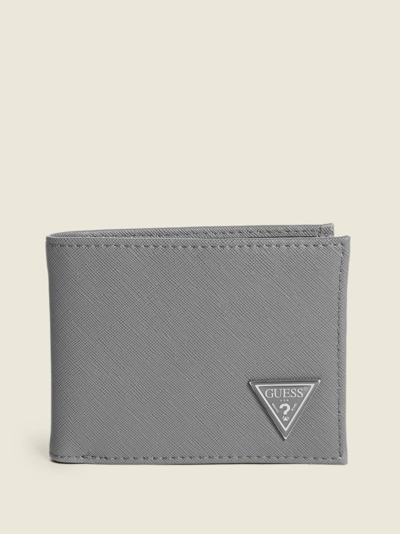 Guess Certosa Leren Billfold Tassen Heren Grijs | 3268-KWOPJ