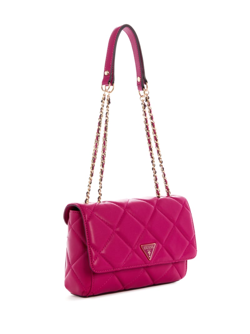 Guess Cessily Quilted Convertible Crossbodytassen Dames Fuchsie | 0713-WILZE