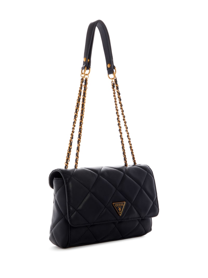 Guess Cessily Quilted Convertible Crossbodytassen Dames Zwart | 6273-AVCSE