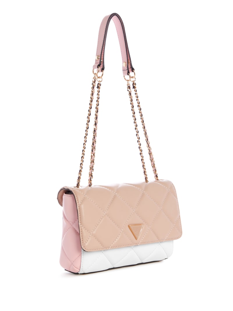 Guess Cessily Quilted Convertible Crossbodytassen Dames Roze | 8360-FLHVR