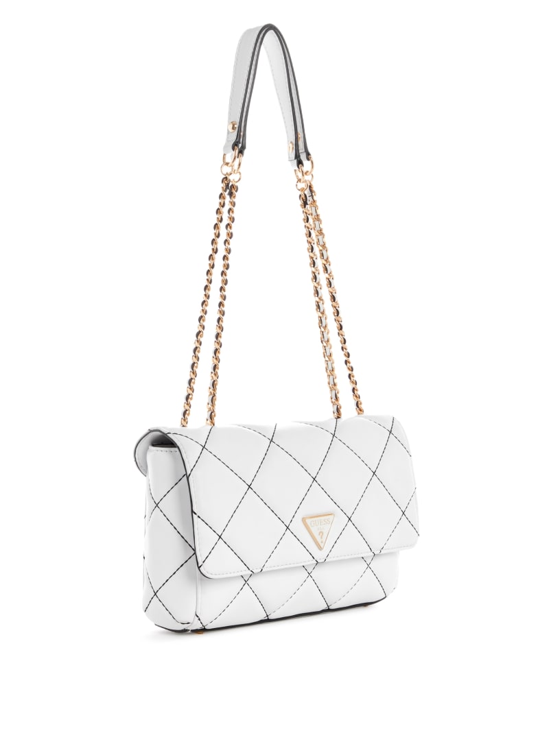 Guess Cessily Quilted Convertible Crossbodytassen Dames Wit | 9214-KQVUJ